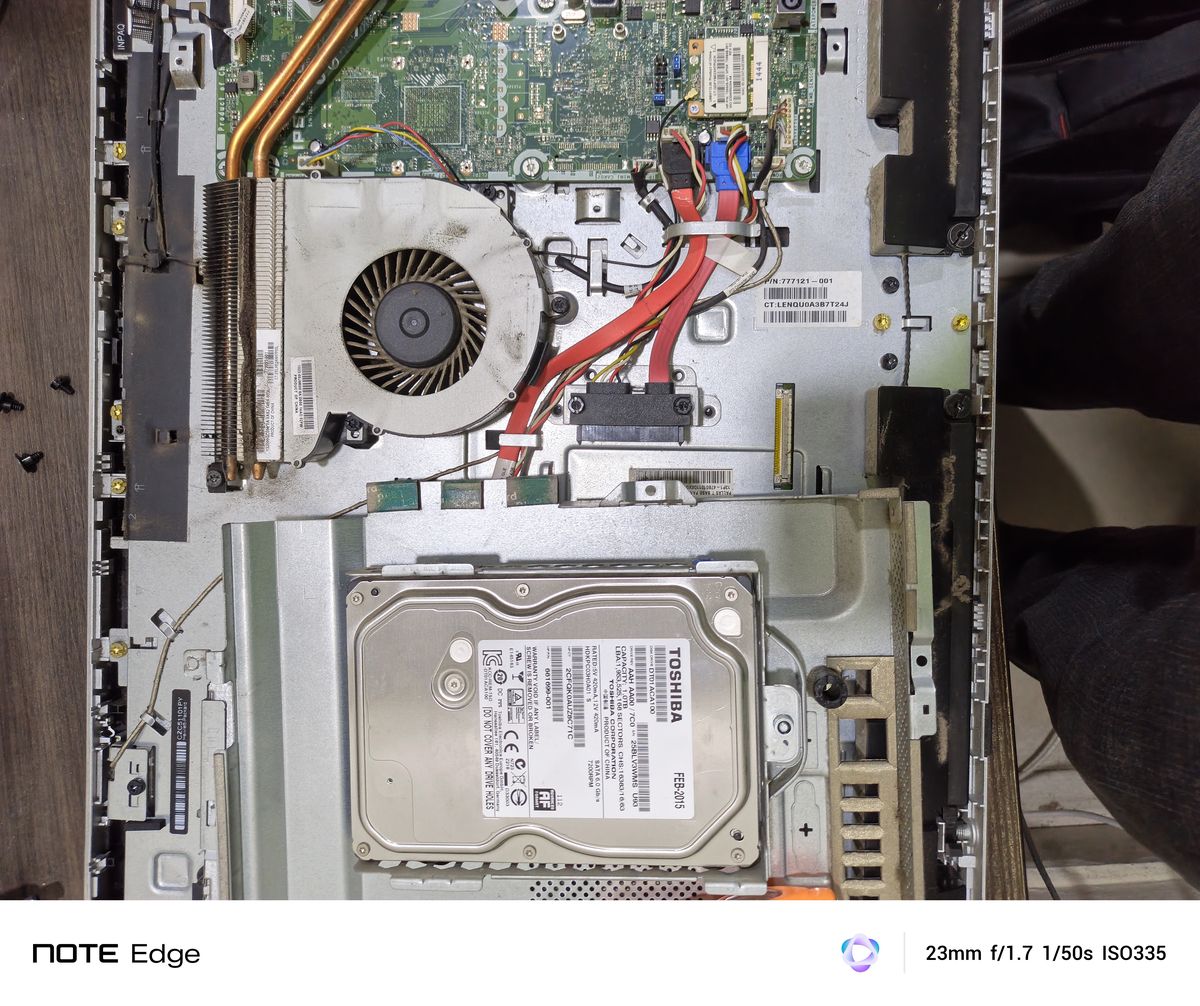 Desktop tower interior