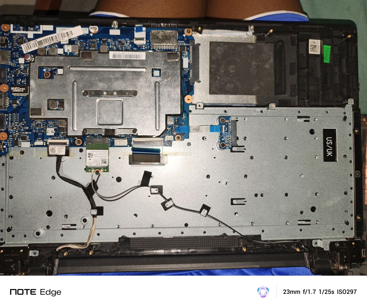 Laptop motherboard removed