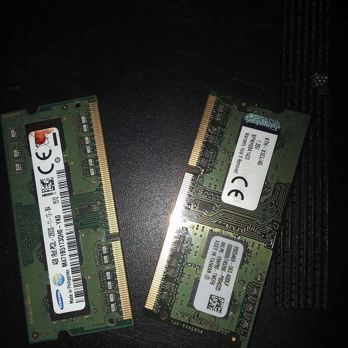 RAM modules ready for installation